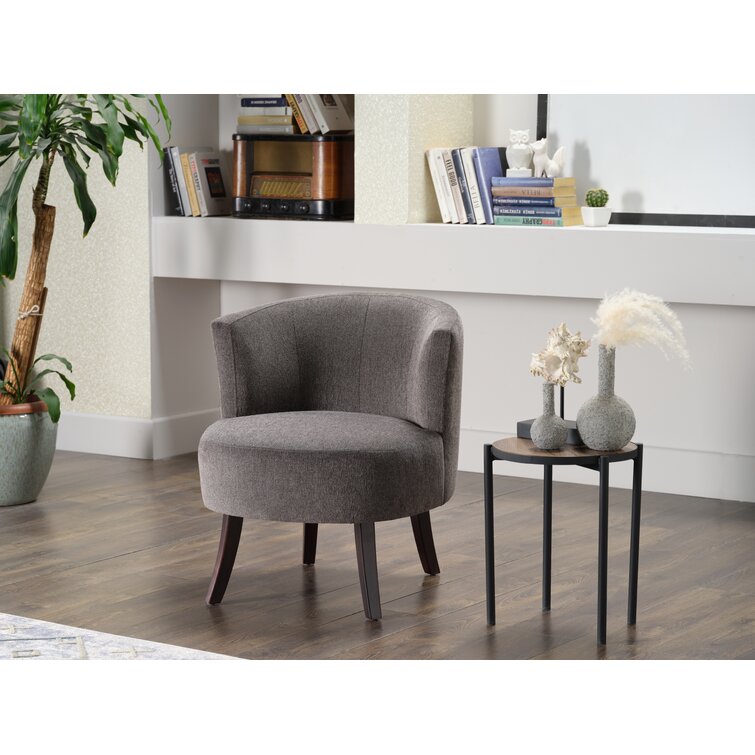 Gray barrel accent discount chair